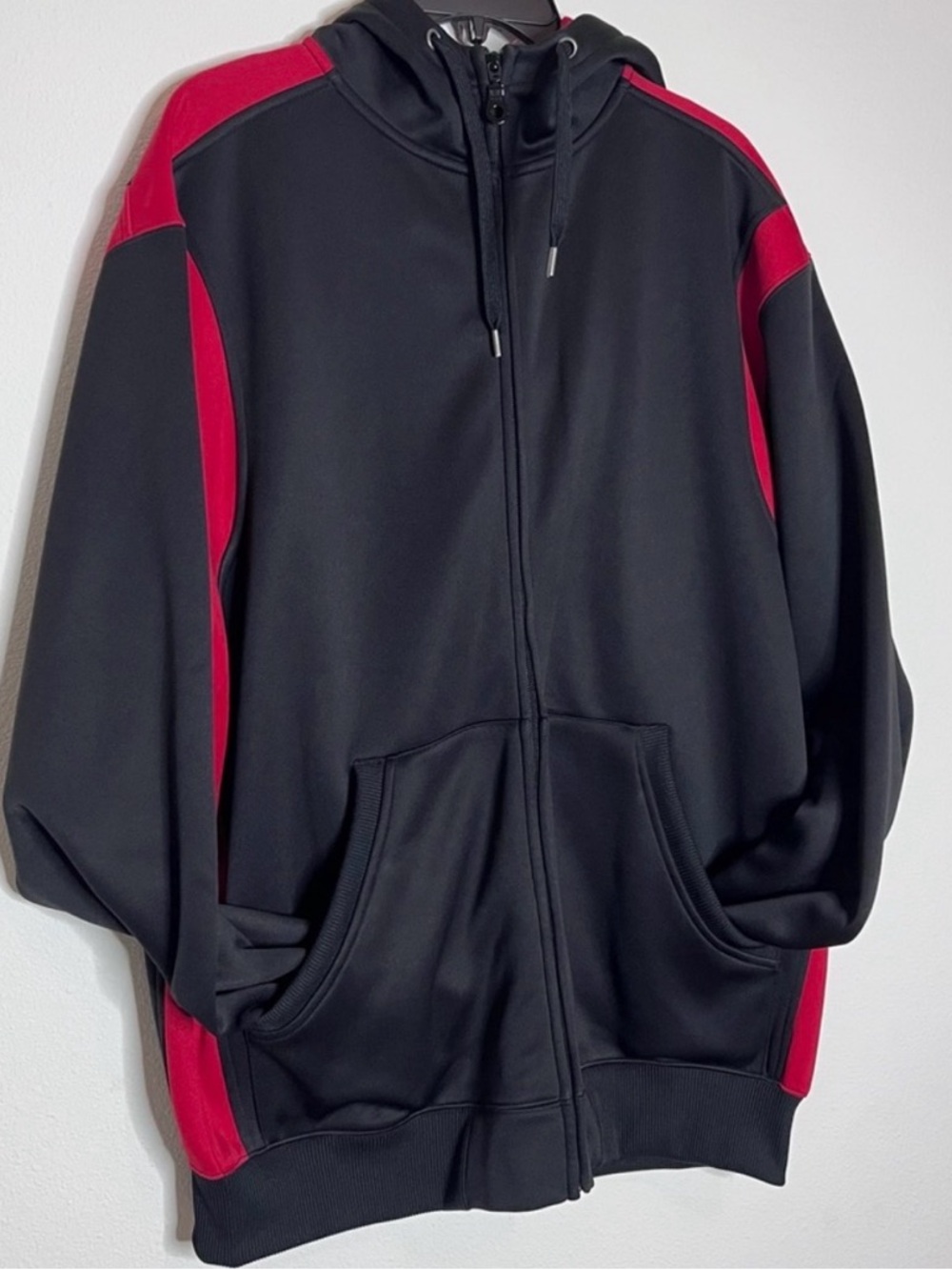 Black and Red Champs Zip-Up Hoodie